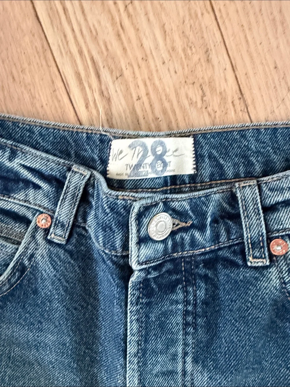Free People Midwash Blue Straight-Leg Jeans